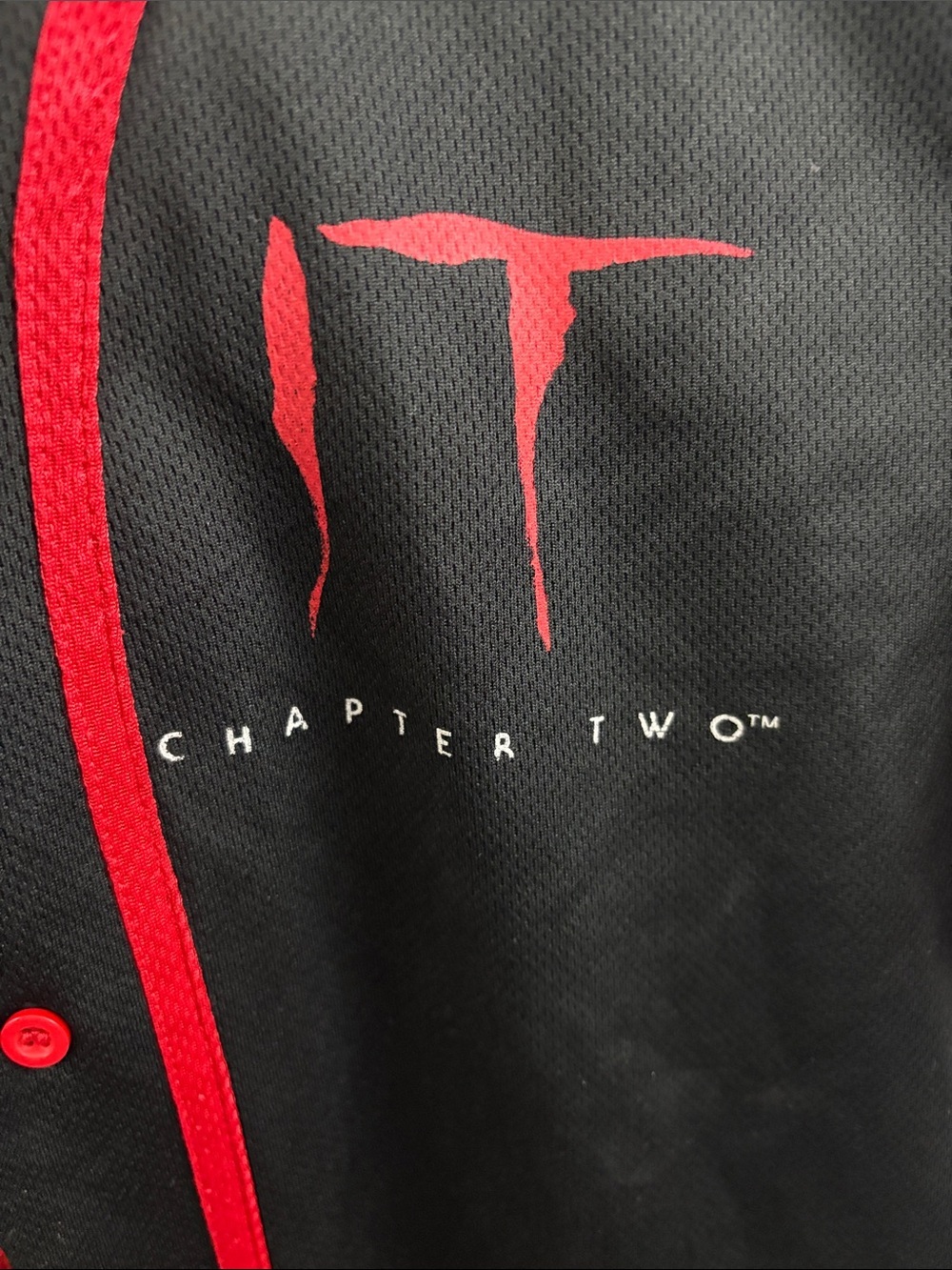 IT Chapter 2 Baseball Jersey Size Small Pennywise Black Clown Derek Maine - Picture 3 of 6